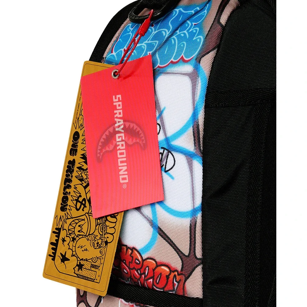 Sprayground Smurfs Big Mural Backpack Unisex Blue Graphic Shoulder Strap SPR379
